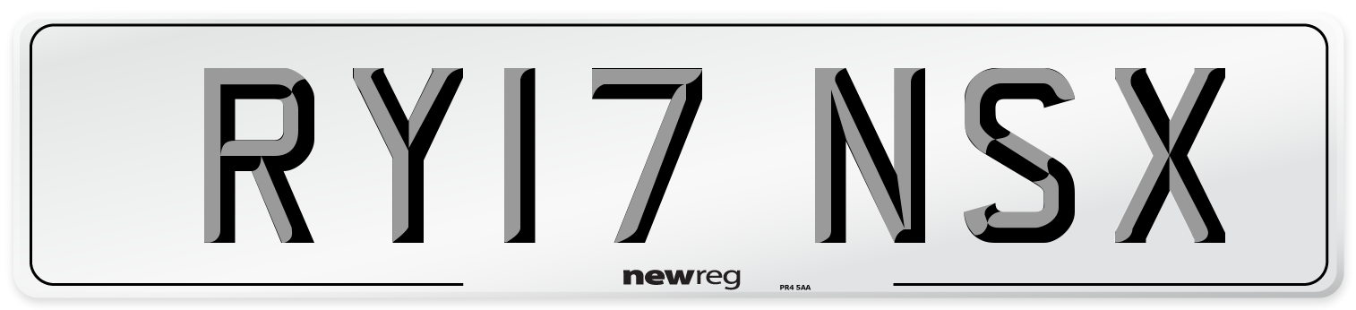 RY17 NSX Number Plate from New Reg